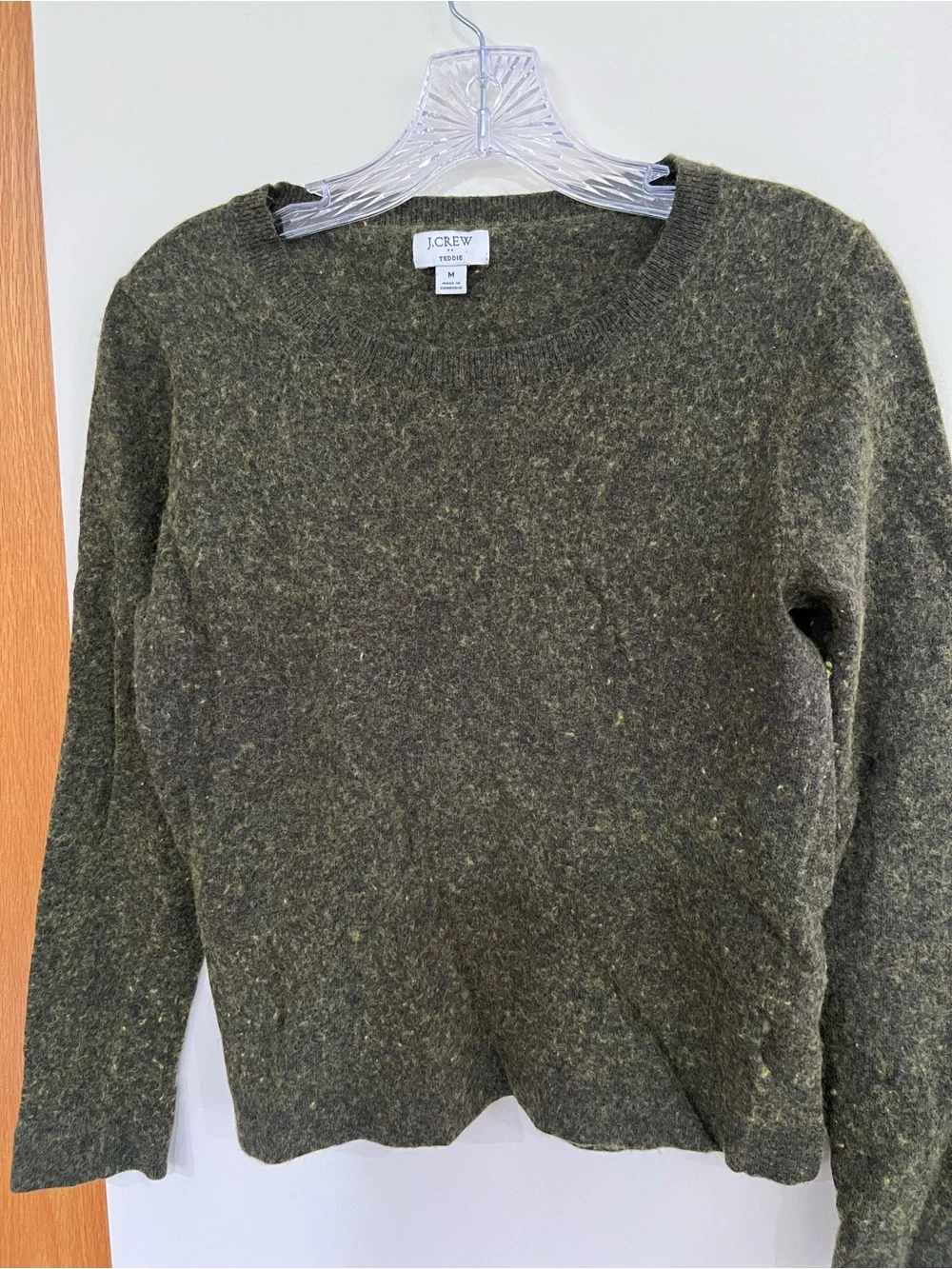 J. Crew Moss Green Crewneck Sweater